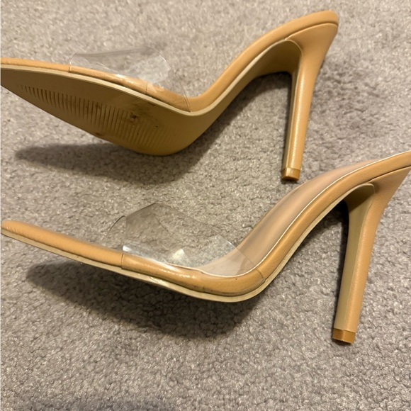 Nude Elegant Tan Stiletto Heels - Picture 6 of 8